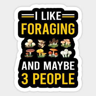 3 People Foraging Forage Forager Sticker